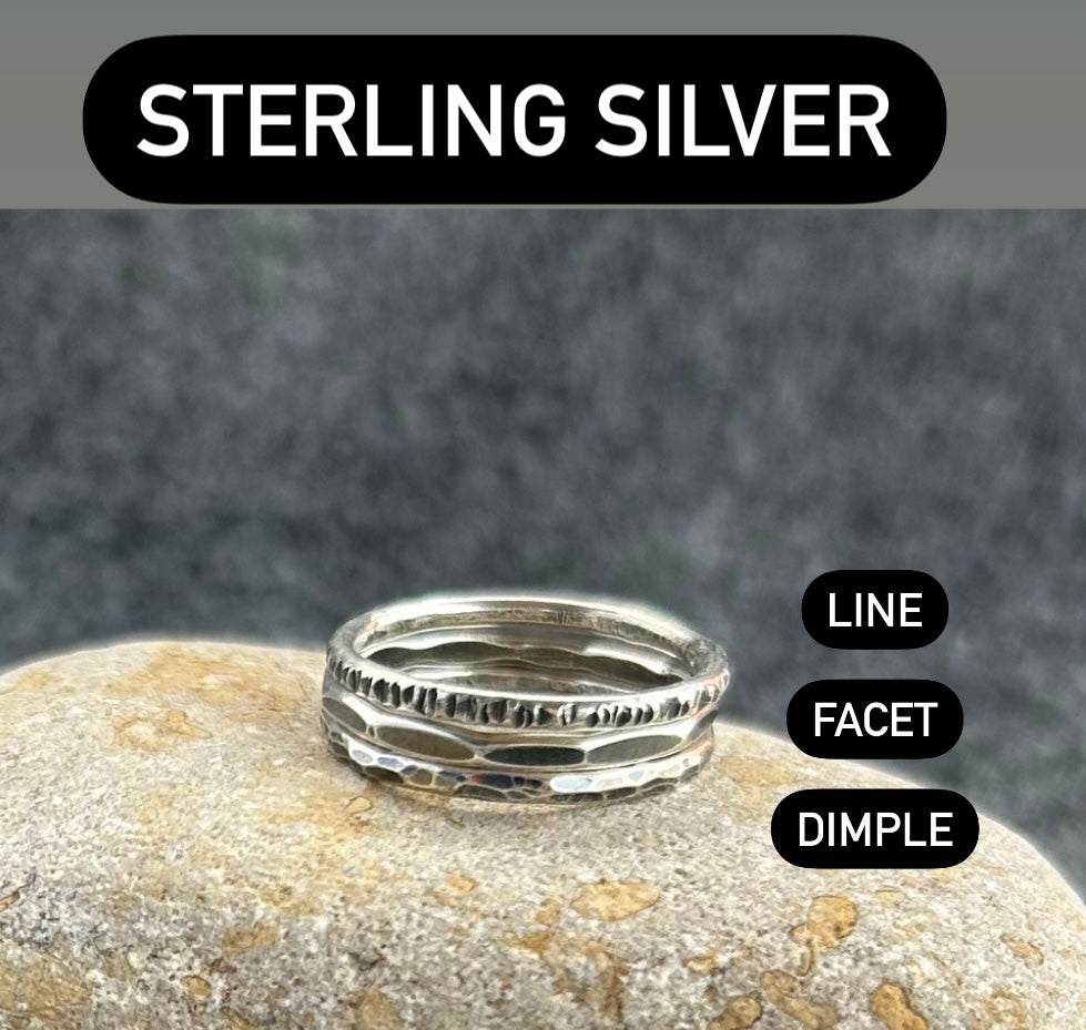 Hammer Textured Stacking Ring
