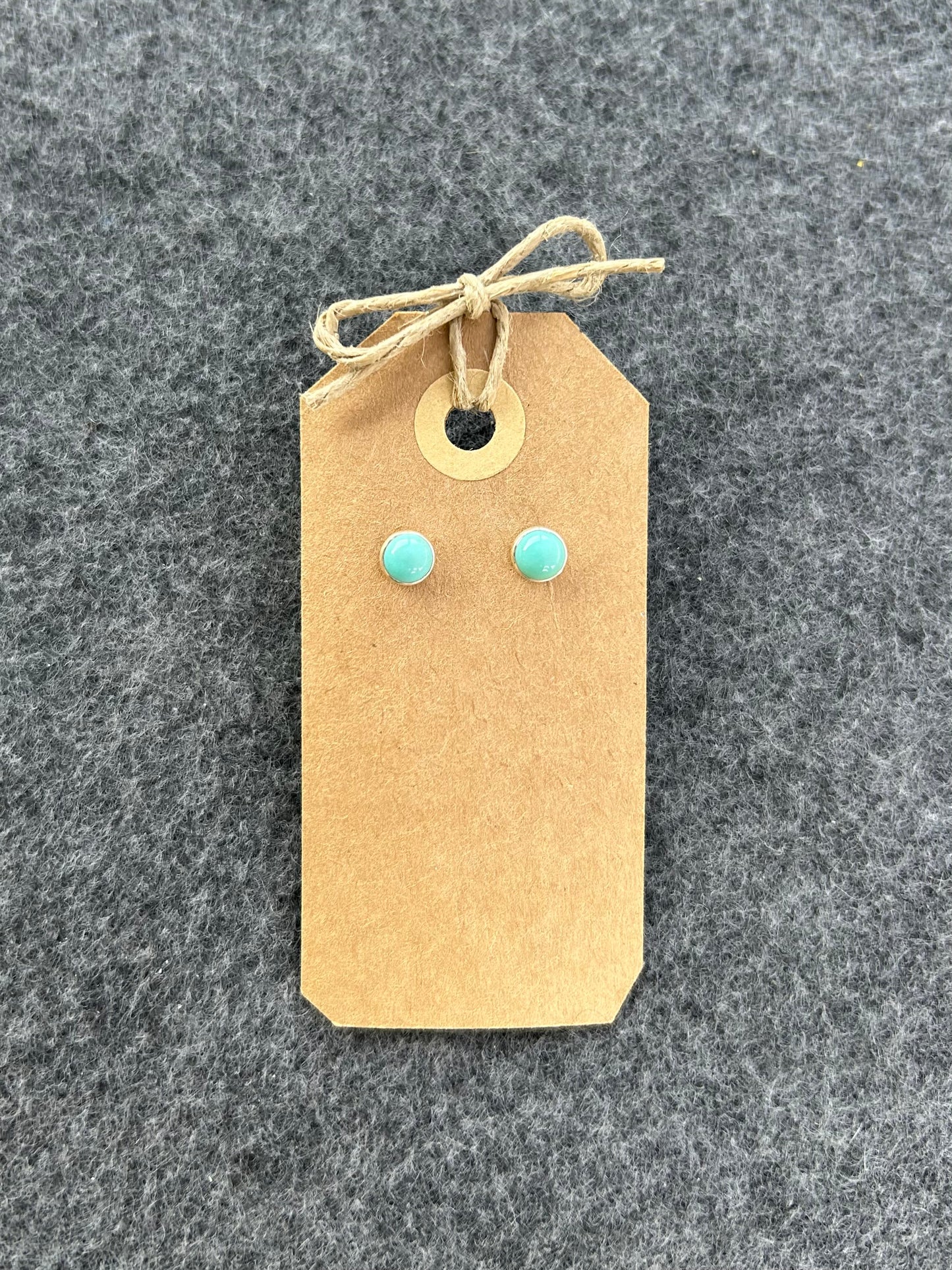 Gemstone Stud Earrings - Turquoise