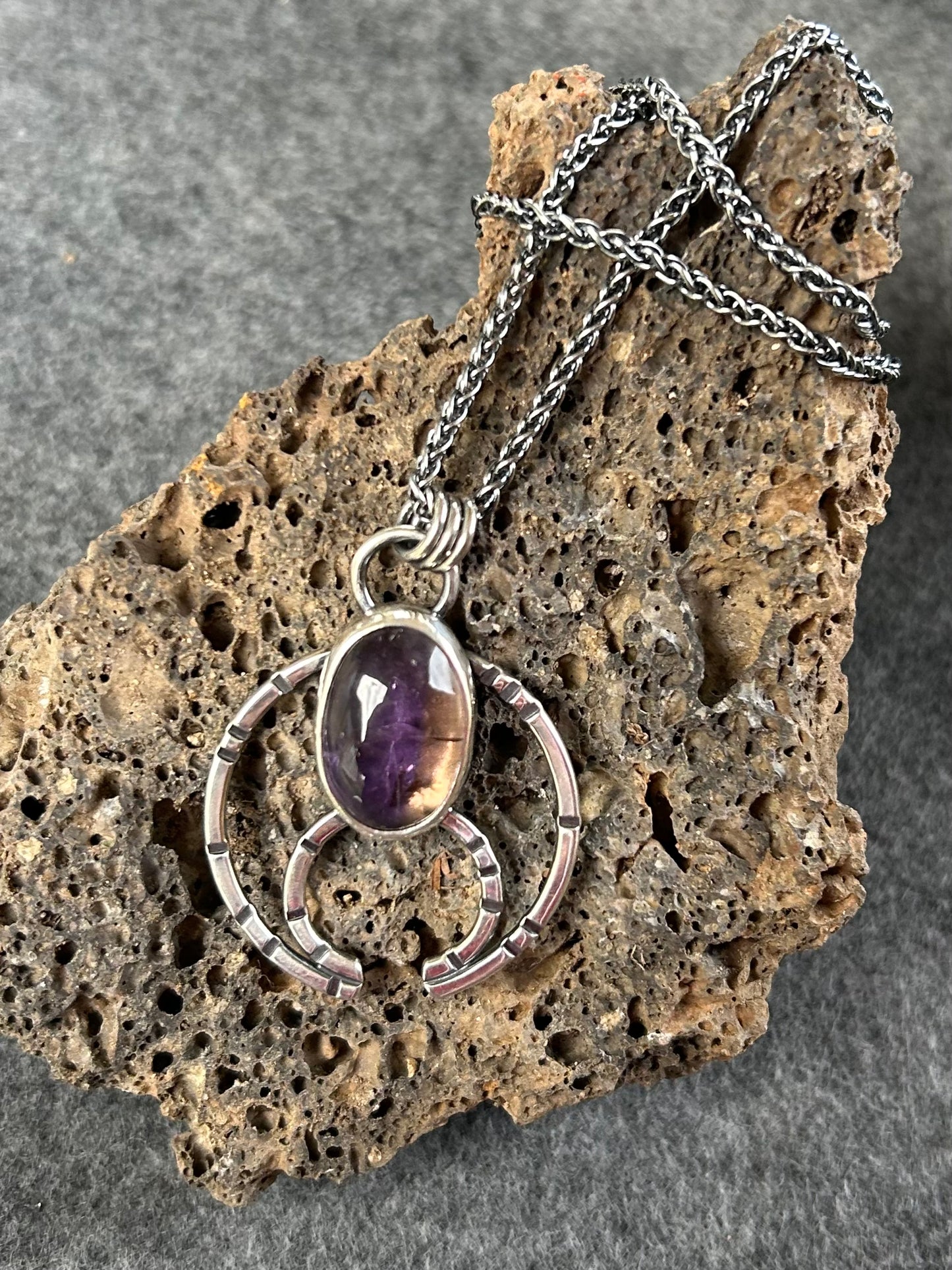 Modern Naja Pendant Necklace with Ametrine