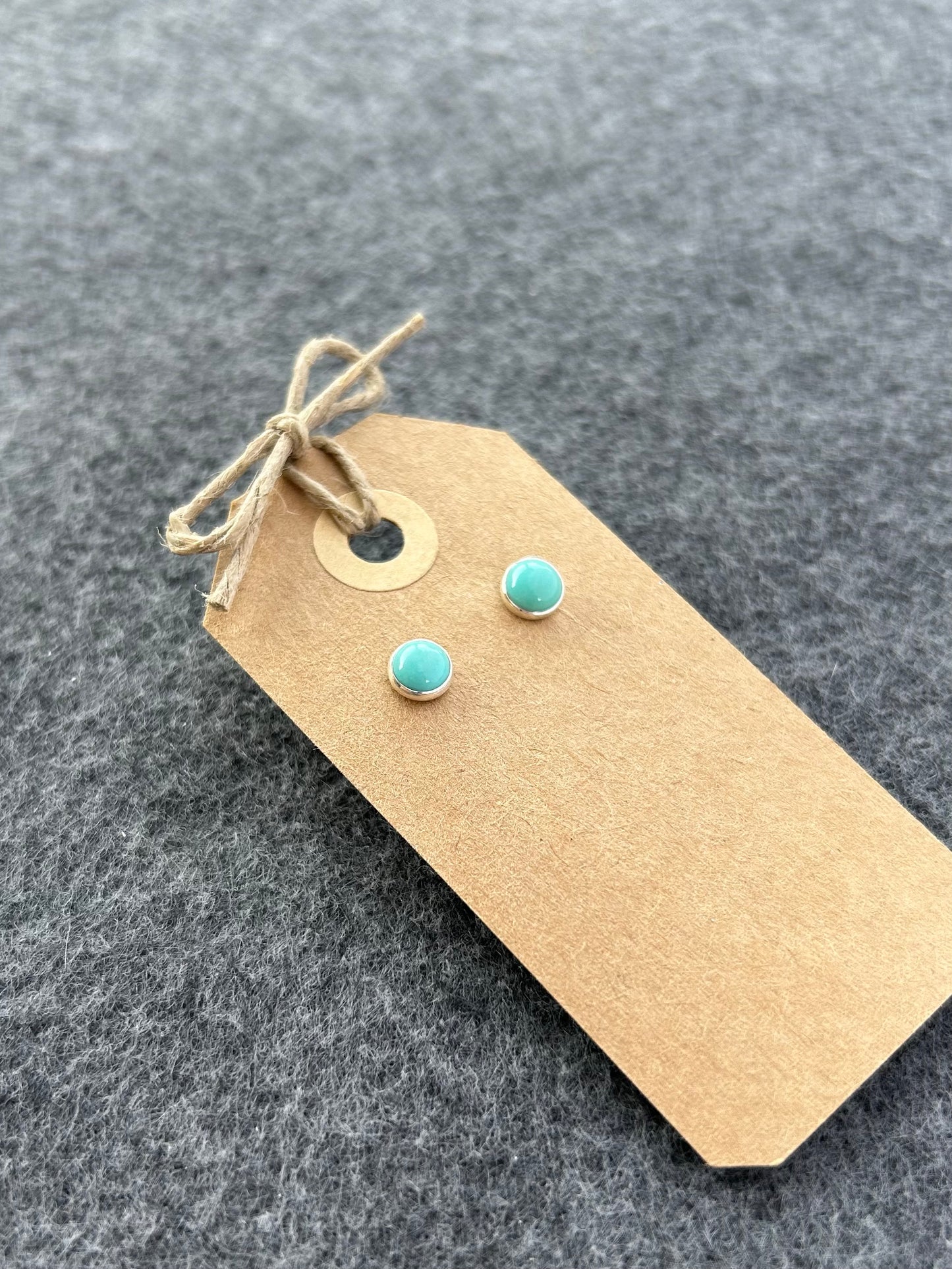 Gemstone Stud Earrings - Turquoise