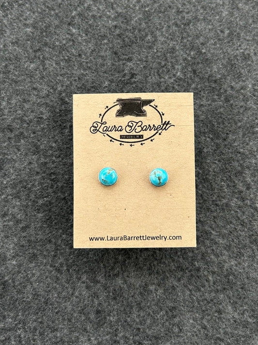 Gemstone Stud Earrings - Turquoise