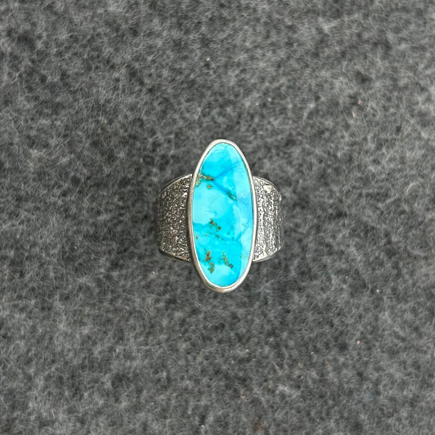 Stardust Ring with Blue Ridge Turquoise