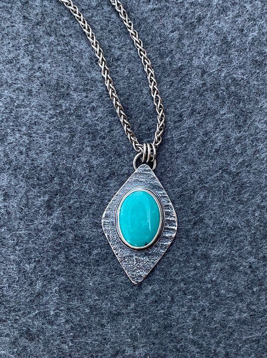 Stardust Pendant Necklace with Turquoise and Sterling Silver #1